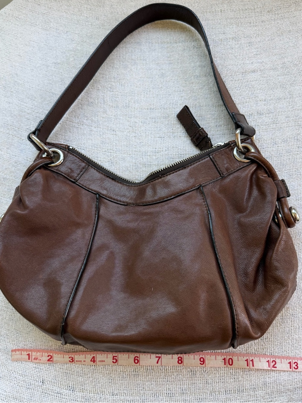 Banana Republic Chocolate Brown Leather Shoulder Bag - Picture 5 of 10